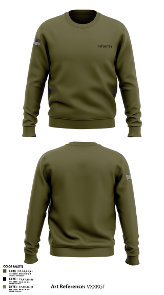 Crew Neck Sweatshirt, Infantry, , Teamtime, Team time, sublimation, custom sports apparel, team uniforms, spirit wear, spiritwear, sports uniforms, custom shirts, team store, custom team store, fundraiser sports, apparel fundraiser