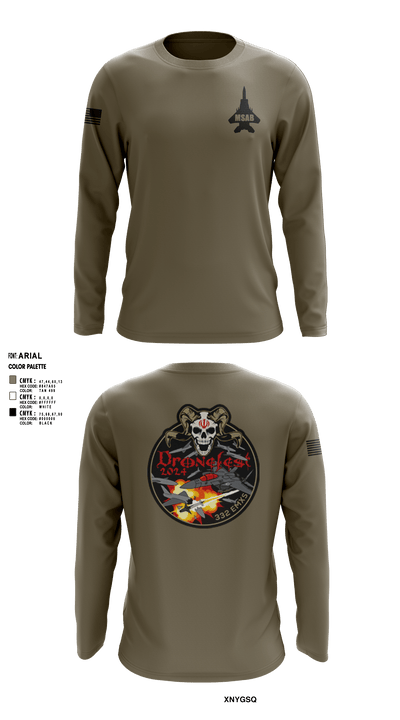 332nd EMXS 72037351 Long Sleeve Performance Shirt - 3