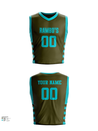 Mens Basketball Jersey, Rambo’s, Men's Basketball, Teamtime, Team time, sublimation, custom sports apparel, team uniforms, spirit wear, spiritwear, sports uniforms, custom shirts, team store, custom team store, fundraiser sports, apparel fundraiser