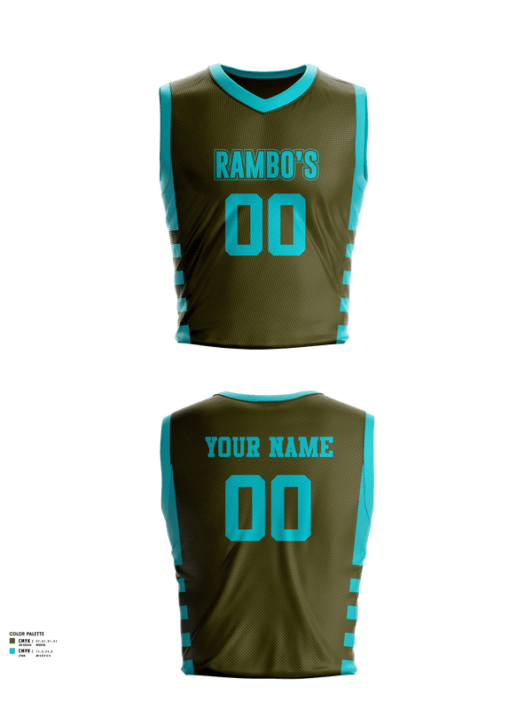 Mens Basketball Jersey, Rambo’s, Men's Basketball, Teamtime, Team time, sublimation, custom sports apparel, team uniforms, spirit wear, spiritwear, sports uniforms, custom shirts, team store, custom team store, fundraiser sports, apparel fundraiser