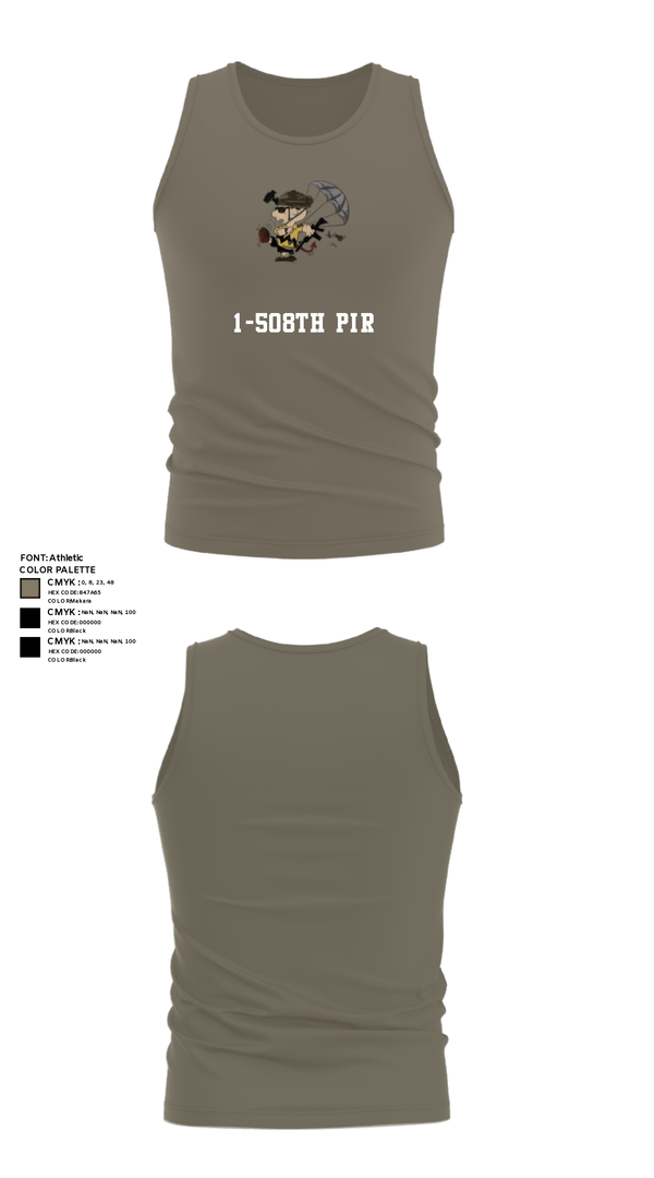 Tank Top, 1-508th PIR, Army, Teamtime, Team time, sublimation, custom sports apparel, team uniforms, spirit wear, spiritwear, sports uniforms, custom shirts, team store, custom team store, fundraiser sports, apparel fundraiser