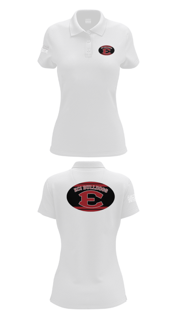Women's Short Sleeve Performance Polo, E.C.I.BULLDOGS, Football, Teamtime, Team time, sublimation, custom sports apparel, team uniforms, spirit wear, spiritwear, sports uniforms, custom shirts, team store, custom team store, fundraiser sports, apparel fundraiser