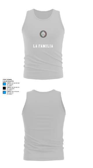 Tank Top, La Familia, Men's Soccer, Teamtime, Team time, sublimation, custom sports apparel, team uniforms, spirit wear, spiritwear, sports uniforms, custom shirts, team store, custom team store, fundraiser sports, apparel fundraiser
