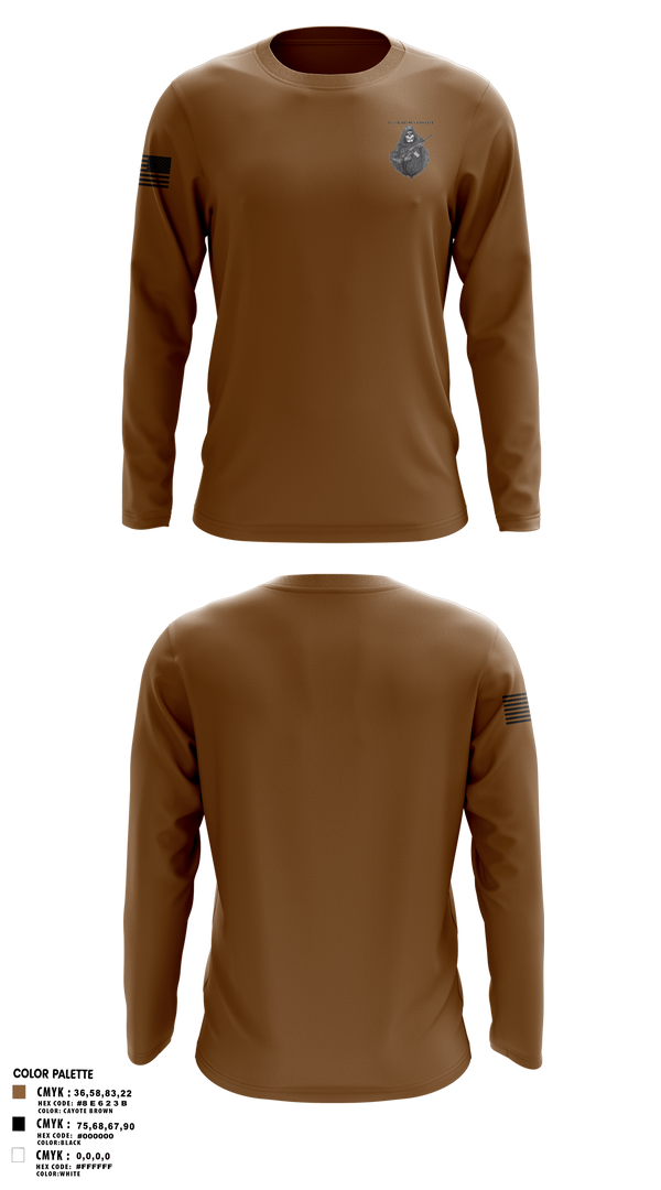 Long Sleeve Performance Shirt, 1/3 CR Reconnaissance, , Teamtime, Team time, sublimation, custom sports apparel, team uniforms, spirit wear, spiritwear, sports uniforms, custom shirts, team store, custom team store, fundraiser sports, apparel fundraiser