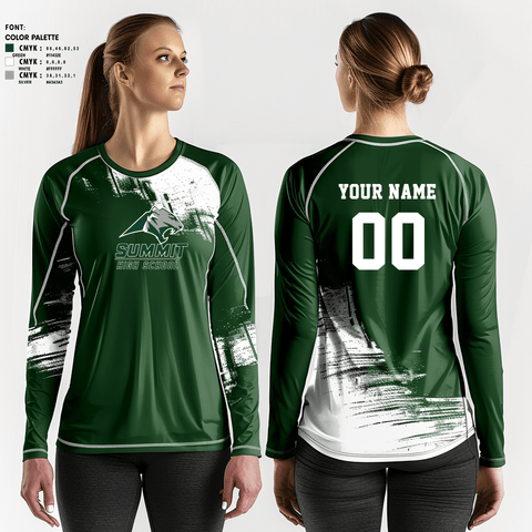 Long Sleeve Performance Shirt, Summit High School Volleyball, Women's Volleyball, Teamtime, Team time, sublimation, custom sports apparel, team uniforms, spirit wear, spiritwear, sports uniforms, custom shirts, team store, custom team store, fundraiser sports, apparel fundraiser