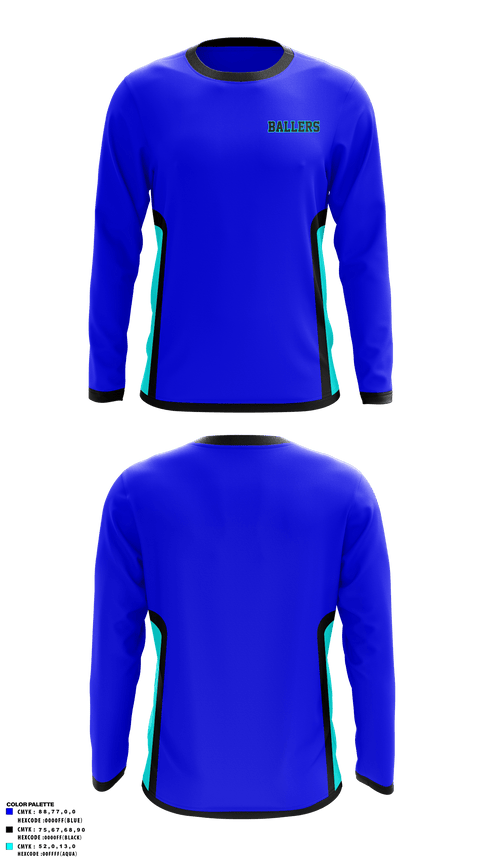 Long Sleeve Performance Shirt, Ballers, Men's Basketball, Teamtime, Team time, sublimation, custom sports apparel, team uniforms, spirit wear, spiritwear, sports uniforms, custom shirts, team store, custom team store, fundraiser sports, apparel fundraiser