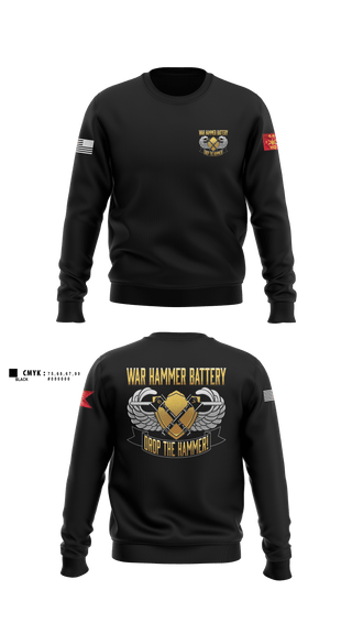 Crew Neck Sweatshirt, HHB 2-44 ADAR, Army, Teamtime, Team time, sublimation, custom sports apparel, team uniforms, spirit wear, spiritwear, sports uniforms, custom shirts, team store, custom team store, fundraiser sports, apparel fundraiser