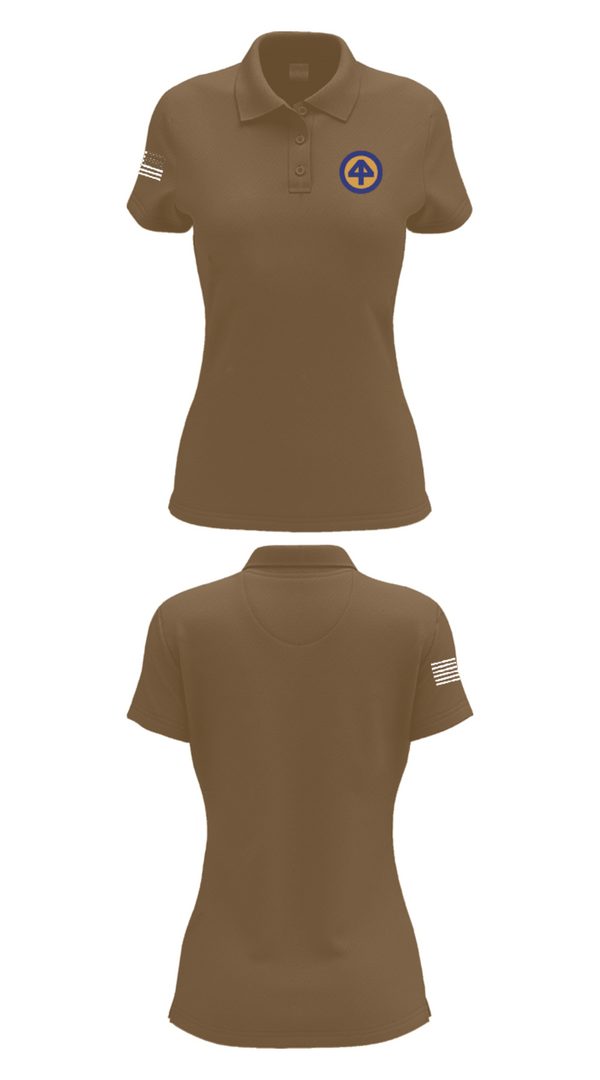 Women's Short Sleeve Performance Polo, A CO 2-113th, Army, Teamtime, Team time, sublimation, custom sports apparel, team uniforms, spirit wear, spiritwear, sports uniforms, custom shirts, team store, custom team store, fundraiser sports, apparel fundraiser