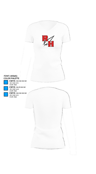Women's Short Sleeve Vneck Shirt, Rose Hill High School Volleyball, Women's Volleyball, Teamtime, Team time, sublimation, custom sports apparel, team uniforms, spirit wear, spiritwear, sports uniforms, custom shirts, team store, custom team store, fundraiser sports, apparel fundraiser