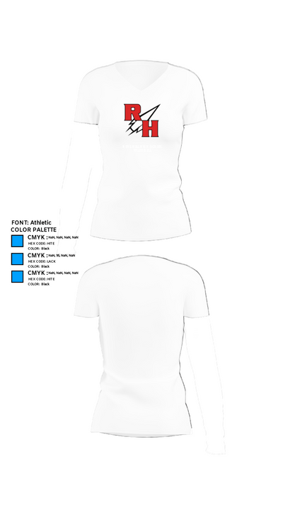 Rose Hill High School Volleyball 25541825 Women's Short Sleeve V-neck Shirt - 18