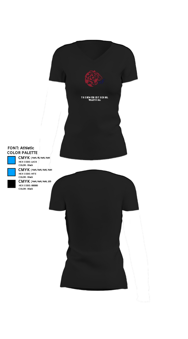 Women's Short Sleeve Vneck Shirt, The Kew-Forest School Volleyball, Men's Volleyball, Teamtime, Team time, sublimation, custom sports apparel, team uniforms, spirit wear, spiritwear, sports uniforms, custom shirts, team store, custom team store, fundraiser sports, apparel fundraiser