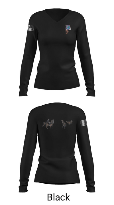 CNSG WEST PAC 72137454 Women's Long Sleeve V-neck Shirt - 35