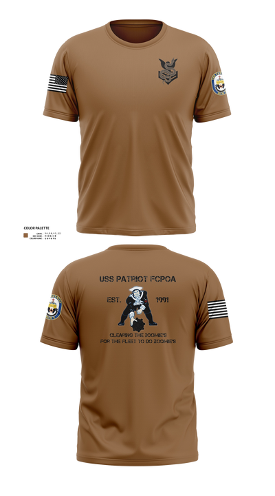 Uss patriot 25389184 Short Sleeve Performance Shirt - 21