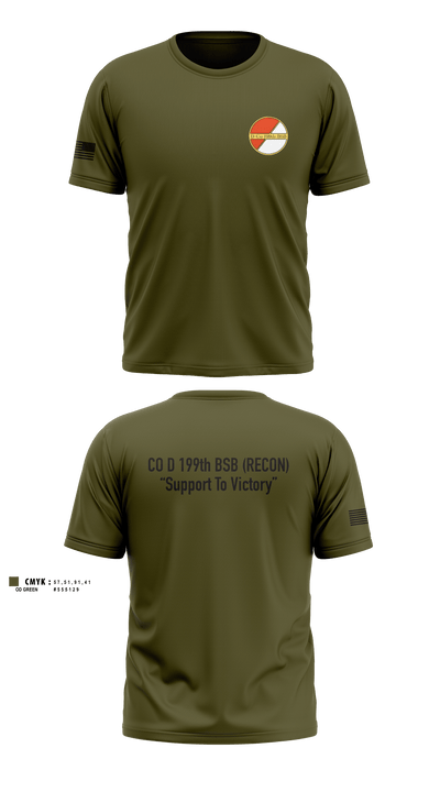 Co D 199TH BSB RECON 1334677 Old School Cotton Feel Shirt - 4