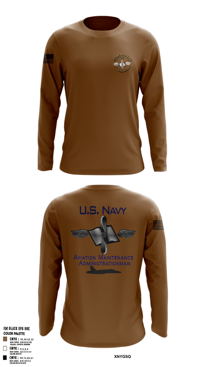 Aviation Maintenance Administration 29701879 Long Sleeve Performance Shirt - 1
