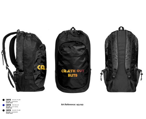 Gear Bag, Crash out elite, Men's Basketball, Teamtime, Team time, sublimation, custom sports apparel, team uniforms, spirit wear, spiritwear, sports uniforms, custom shirts, team store, custom team store, fundraiser sports, apparel fundraiser