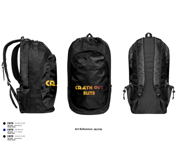 Gear Bag, Crash out elite, Men's Basketball, Teamtime, Team time, sublimation, custom sports apparel, team uniforms, spirit wear, spiritwear, sports uniforms, custom shirts, team store, custom team store, fundraiser sports, apparel fundraiser