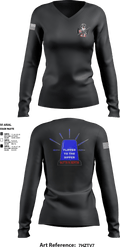 SAE 65229274 Women's Long Sleeve V-neck Shirt - 2