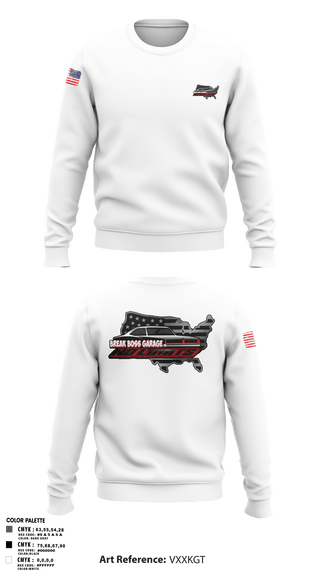 Crew Neck Sweatshirt, Brake Boss Garage, Marines, Teamtime, Team time, sublimation, custom sports apparel, team uniforms, spirit wear, spiritwear, sports uniforms, custom shirts, team store, custom team store, fundraiser sports, apparel fundraiser