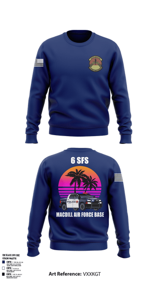 Crew Neck Sweatshirt, 6th Security Forces Squadron, Air Force, Teamtime, Team time, sublimation, custom sports apparel, team uniforms, spirit wear, spiritwear, sports uniforms, custom shirts, team store, custom team store, fundraiser sports, apparel fundraiser