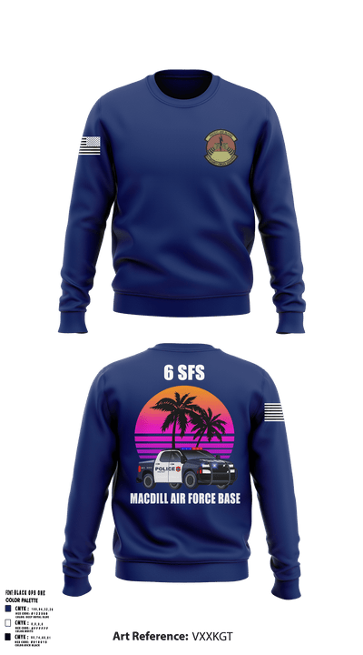 6th Security Forces Squadron 79689853 Crew Neck Sweatshirt - 5