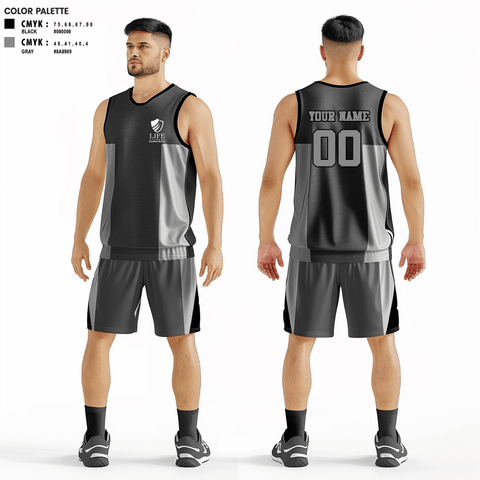 Basketball Uniform, Life Academy Royals, Men's Basketball, Teamtime, Team time, sublimation, custom sports apparel, team uniforms, spirit wear, spiritwear, sports uniforms, custom shirts, team store, custom team store, fundraiser sports, apparel fundraiser