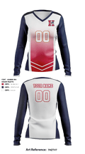 Heritage High School Volleyball 15690594 Women's Long Sleeve V-neck Shirt - 40