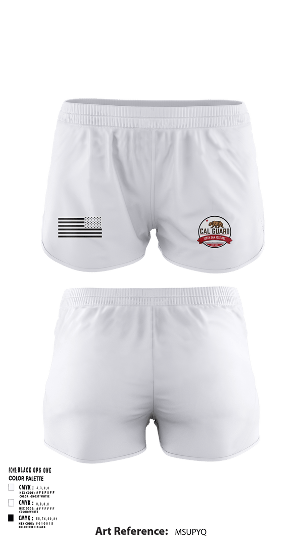 Ranger Panties, California State Guard San Jose, National Guard, Teamtime, Team time, sublimation, custom sports apparel, team uniforms, spirit wear, spiritwear, sports uniforms, custom shirts, team store, custom team store, fundraiser sports, apparel fundraiser