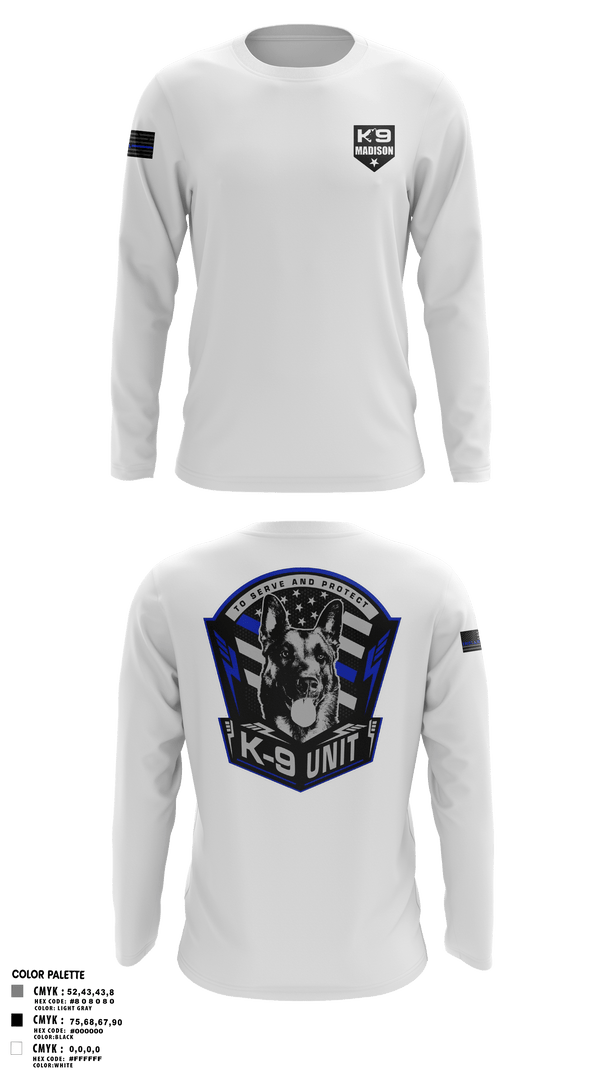 Long Sleeve Performance Polo, K-9, , Teamtime, Team time, sublimation, custom sports apparel, team uniforms, spirit wear, spiritwear, sports uniforms, custom shirts, team store, custom team store, fundraiser sports, apparel fundraiser