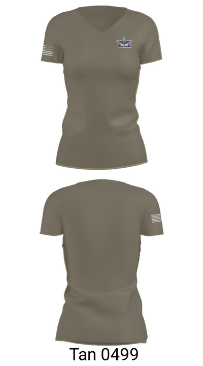 HCS 935th Aviation support battalion 94548122 Women's Short Sleeve V-neck Shirt - 68