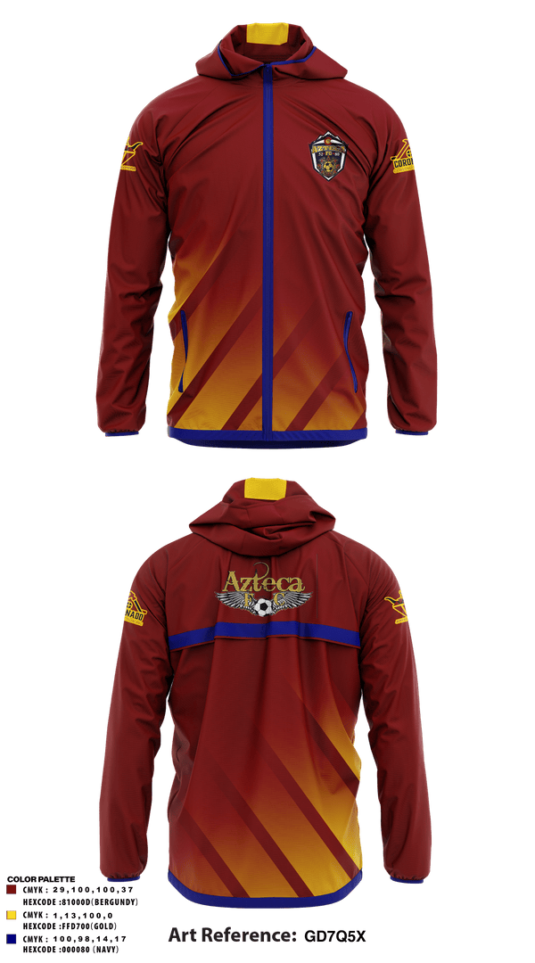 Windbreaker, Azteca, Men's Soccer, Teamtime, Team time, sublimation, custom sports apparel, team uniforms, spirit wear, spiritwear, sports uniforms, custom shirts, team store, custom team store, fundraiser sports, apparel fundraiser