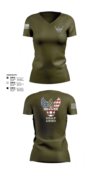 Women's Short Sleeve Vneck Shirt, 7th Munitions Sq, Air Force, Teamtime, Team time, sublimation, custom sports apparel, team uniforms, spirit wear, spiritwear, sports uniforms, custom shirts, team store, custom team store, fundraiser sports, apparel fundraiser