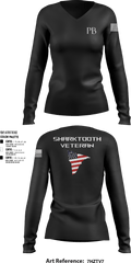 1/8 74512823 Women's Long Sleeve V-neck Shirt - 104