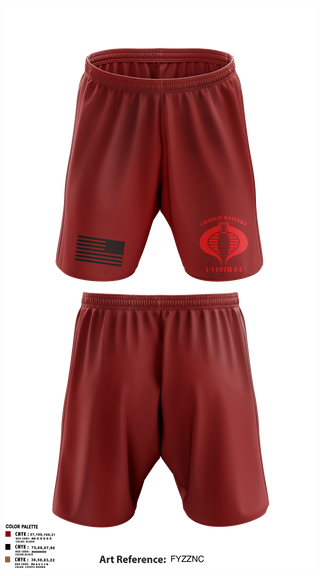 Athletic Shorts With Pockets, Charlie Battery, 1-119th FA, , Teamtime, Team time, sublimation, custom sports apparel, team uniforms, spirit wear, spiritwear, sports uniforms, custom shirts, team store, custom team store, fundraiser sports, apparel fundraiser