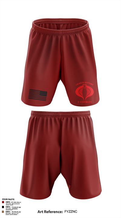 Charlie Battery, 1-119th FA 47943338 Athletic Shorts With Pockets - 1