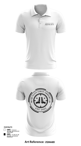 Short Sleeve Performance Polo, QUALITY FIRST ARMORY, , Teamtime, Team time, sublimation, custom sports apparel, team uniforms, spirit wear, spiritwear, sports uniforms, custom shirts, team store, custom team store, fundraiser sports, apparel fundraiser