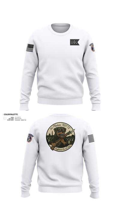 Doghouse 1st Platoon Rottweilers 61598708 Crew Neck Sweatshirt - 22