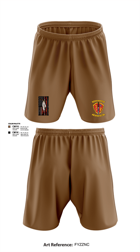 Athletic Shorts With Pockets, 3/7 India Co. Wpns Plt, Marines, Teamtime, Team time, sublimation, custom sports apparel, team uniforms, spirit wear, spiritwear, sports uniforms, custom shirts, team store, custom team store, fundraiser sports, apparel fundraiser