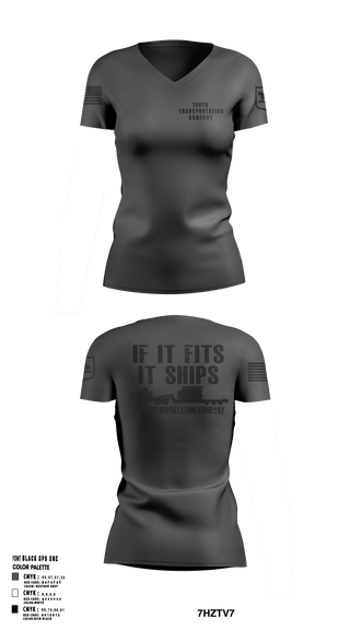 Women's Short Sleeve Vneck Shirt, 740TH TRANSPORTATION COMPANY, National Guard, Teamtime, Team time, sublimation, custom sports apparel, team uniforms, spirit wear, spiritwear, sports uniforms, custom shirts, team store, custom team store, fundraiser sports, apparel fundraiser