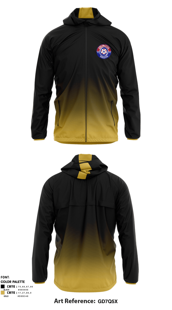 Windbreaker, Arlington, Men's Soccer, Teamtime, Team time, sublimation, custom sports apparel, team uniforms, spirit wear, spiritwear, sports uniforms, custom shirts, team store, custom team store, fundraiser sports, apparel fundraiser
