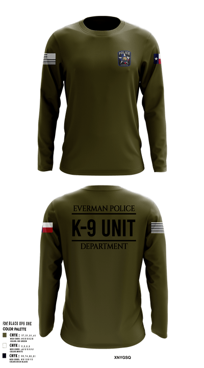 K9-Unit 77212274 Long Sleeve Performance Shirt - 1