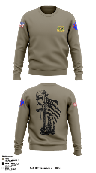 Crew Neck Sweatshirt, 962D QUARTERMASTER COMPANY (MORTUARY AFFAIRS), Army, Teamtime, Team time, sublimation, custom sports apparel, team uniforms, spirit wear, spiritwear, sports uniforms, custom shirts, team store, custom team store, fundraiser sports, apparel fundraiser