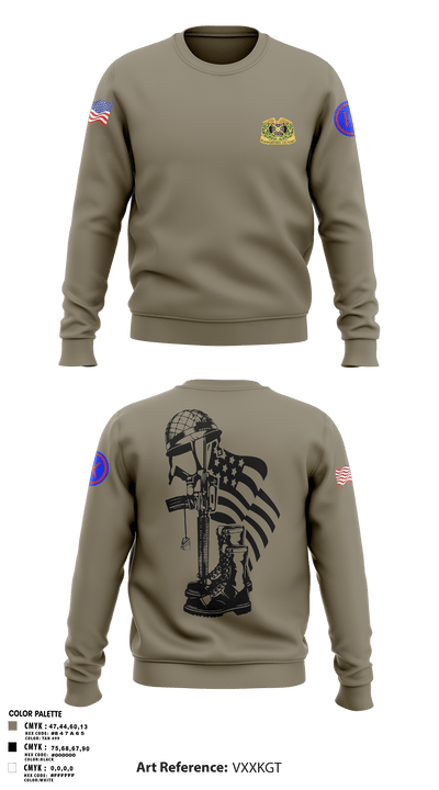962D QUARTERMASTER COMPANY (MORTUARY AFFAIRS) 48662806 Crew Neck Sweatshirt - 1
