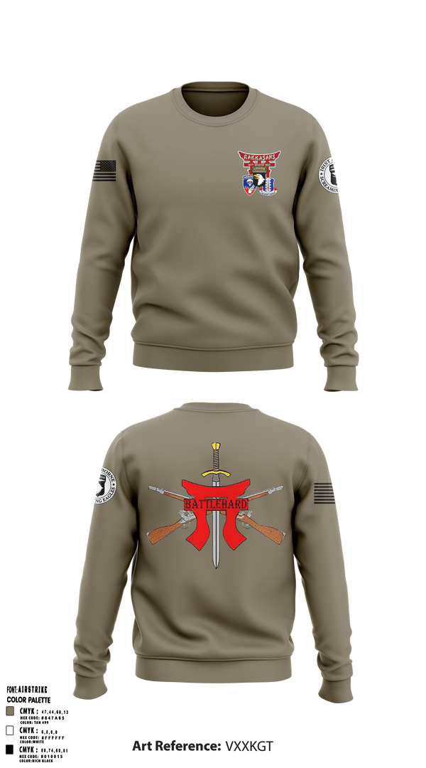 Crew Neck Sweatshirt, BCO 3-187, Army, Teamtime, Team time, sublimation, custom sports apparel, team uniforms, spirit wear, spiritwear, sports uniforms, custom shirts, team store, custom team store, fundraiser sports, apparel fundraiser