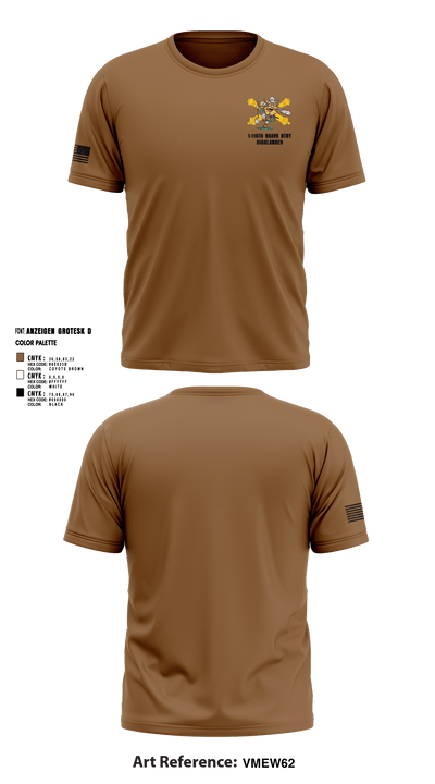 Bravo 1-119th FA 38934008 Short Sleeve Performance Shirt - 3