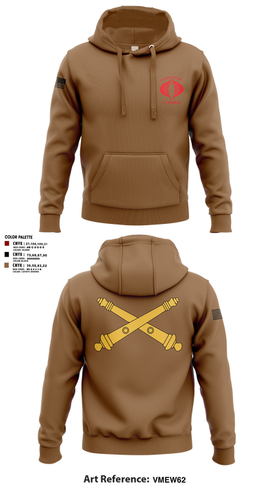 Charlie Battery, 1-119th FA 47943338 Hoodie - 2