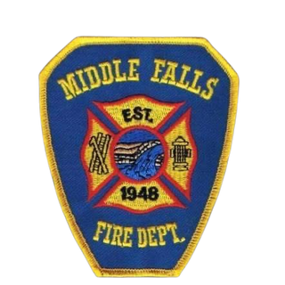Middle Falls Fire Department Stainless Steel Water Bottle with a Straw Lid