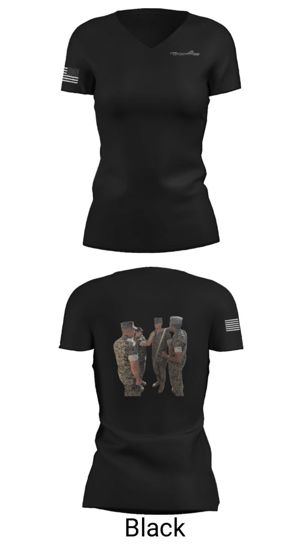Women's Short Sleeve Vneck Shirt, 11Th MAR REG, Marines, Teamtime, Team time, sublimation, custom sports apparel, team uniforms, spirit wear, spiritwear, sports uniforms, custom shirts, team store, custom team store, fundraiser sports, apparel fundraiser