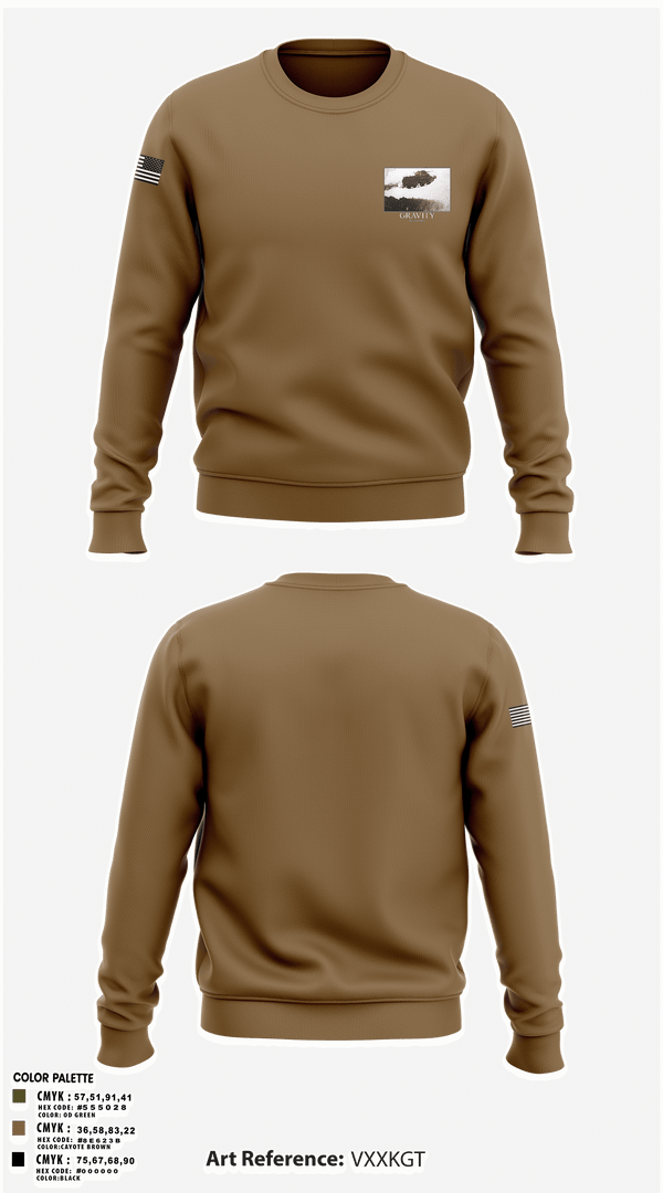 Crew Neck Sweatshirt, army, Army, Teamtime, Team time, sublimation, custom sports apparel, team uniforms, spirit wear, spiritwear, sports uniforms, custom shirts, team store, custom team store, fundraiser sports, apparel fundraiser