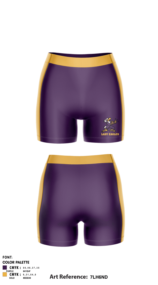 Women's Compression Shorts, Lady Eagles, Women's Volleyball, Teamtime, Team time, sublimation, custom sports apparel, team uniforms, spirit wear, spiritwear, sports uniforms, custom shirts, team store, custom team store, fundraiser sports, apparel fundraiser